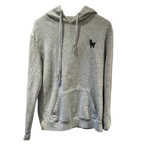 Tentree Women’s Gray Llama Embroidered Hoodie Sustainable Size M